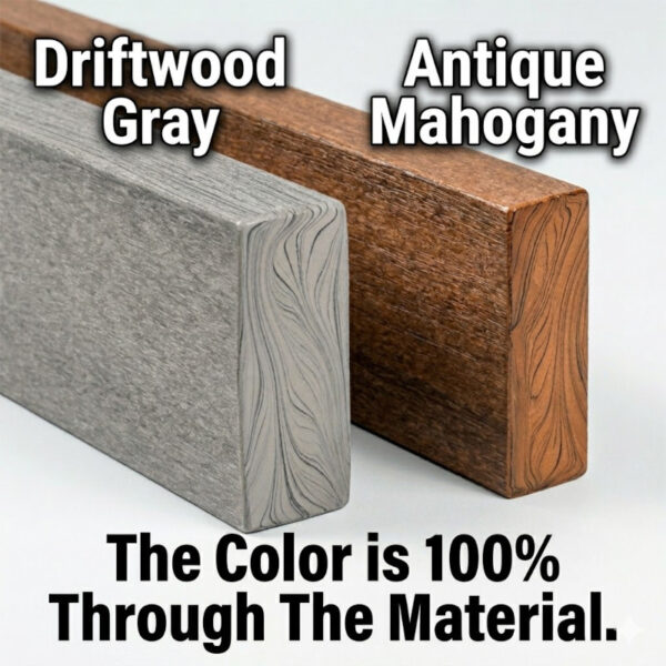 Infinity Living Poly Lumber Wood Grain End View