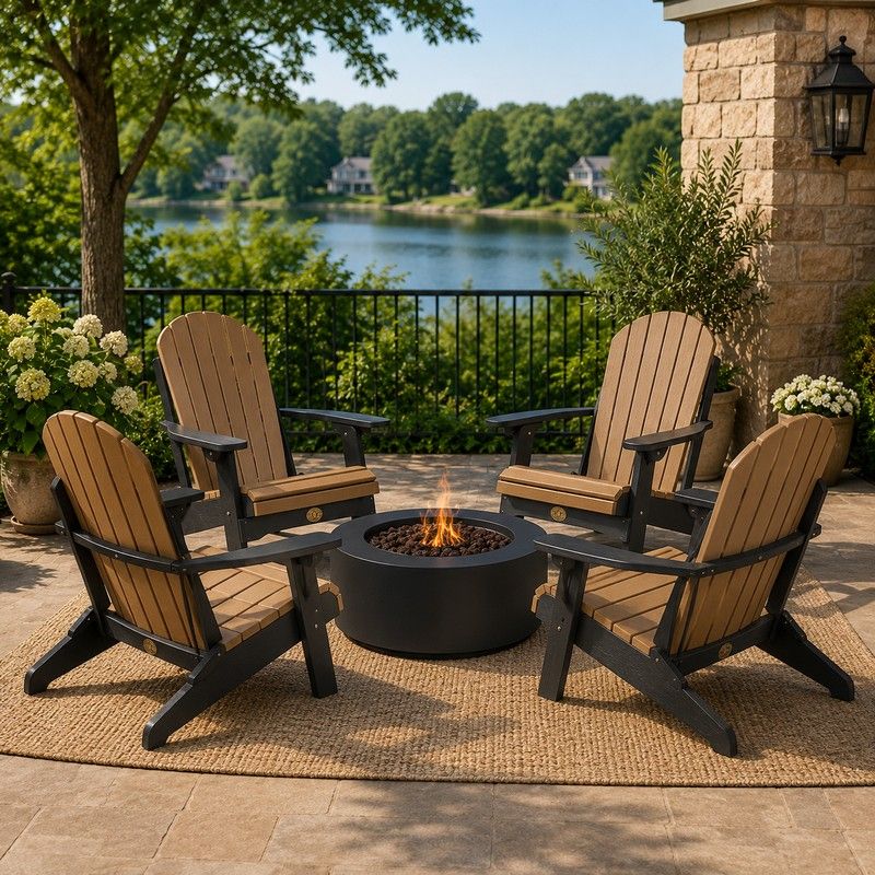 Set of 4 in Cedar & Black
