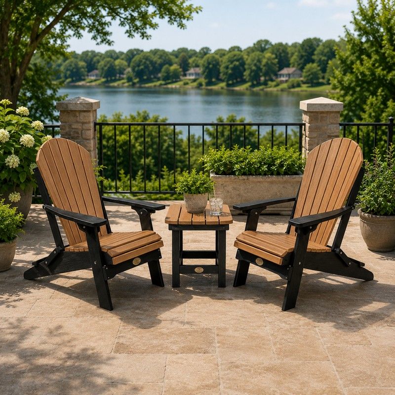 Cedar & Black Set With Table End