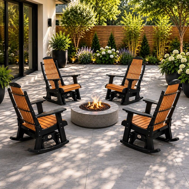 Set of 4 in Cedar & Black